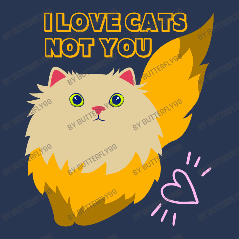 I Love Cats Not You Art T Shirt Men Denim Jacket | Artistshot