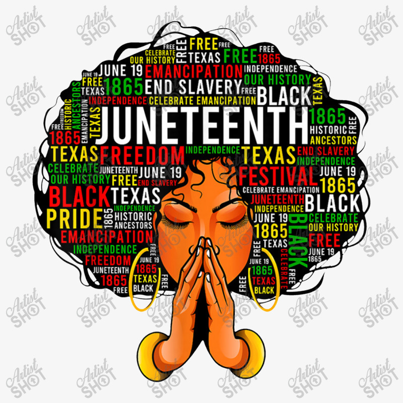 Juneteenth Melanin Black Women Natural Hair Afro Word Art Ladies Fitted T-Shirt by suvukana | Artistshot