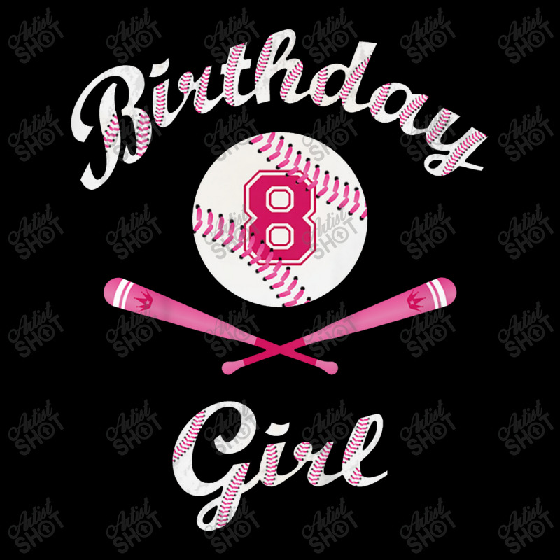 Kids 8th Eighth 8 Eight Year Happy Birthday Girl Softball Zipper Hoodie by suvukana | Artistshot