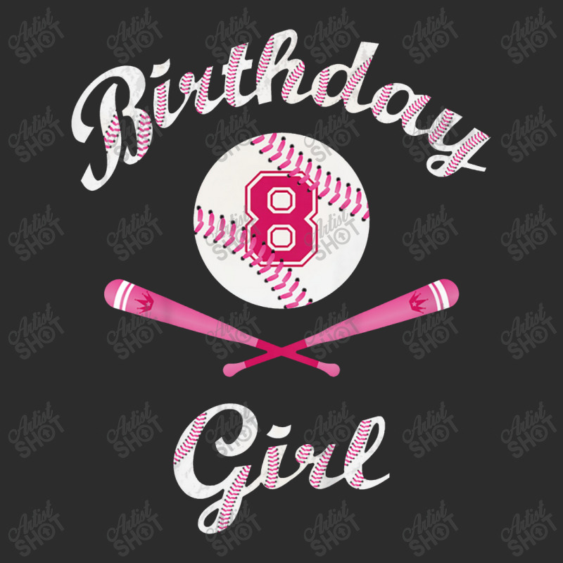 Kids 8th Eighth 8 Eight Year Happy Birthday Girl Softball Exclusive T-shirt by suvukana | Artistshot