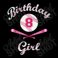 Kids 8th Eighth 8 Eight Year Happy Birthday Girl Softball Women's V-neck T-shirt | Artistshot