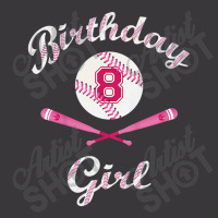 Kids 8th Eighth 8 Eight Year Happy Birthday Girl Softball Ladies Curvy T-shirt | Artistshot