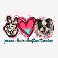 Peace Love Boston Terrier Motorcycle License Plate | Artistshot