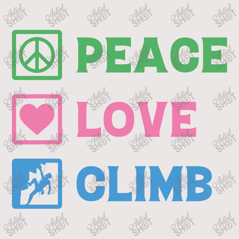 Peace Love Climb Climbing Pocket T-shirt | Artistshot