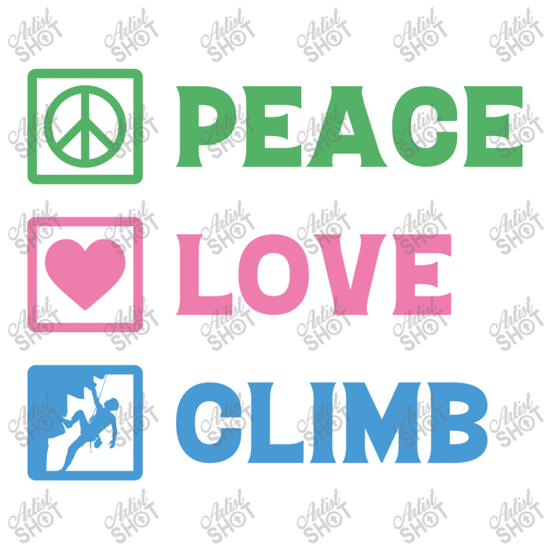 Peace Love Climb Climbing Crewneck Sweatshirt | Artistshot