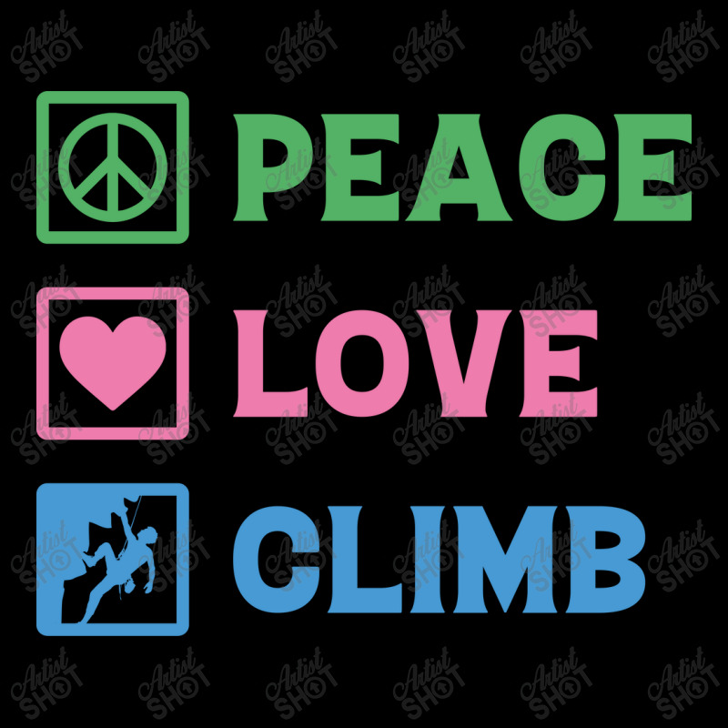 Peace Love Climb Climbing Zipper Hoodie | Artistshot