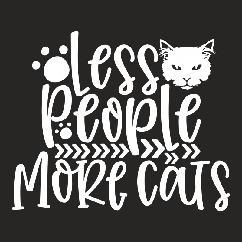 Less People More Cats White Ladies Fitted T-Shirt by Kahvel | Artistshot