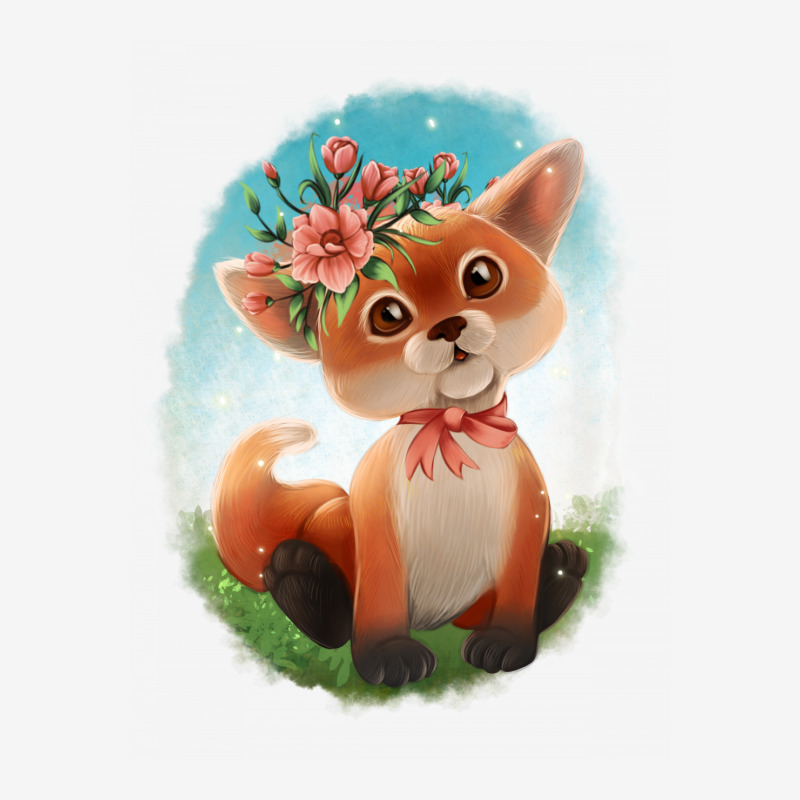 Baby Floral Fox Baby Bibs by Apollo | Artistshot