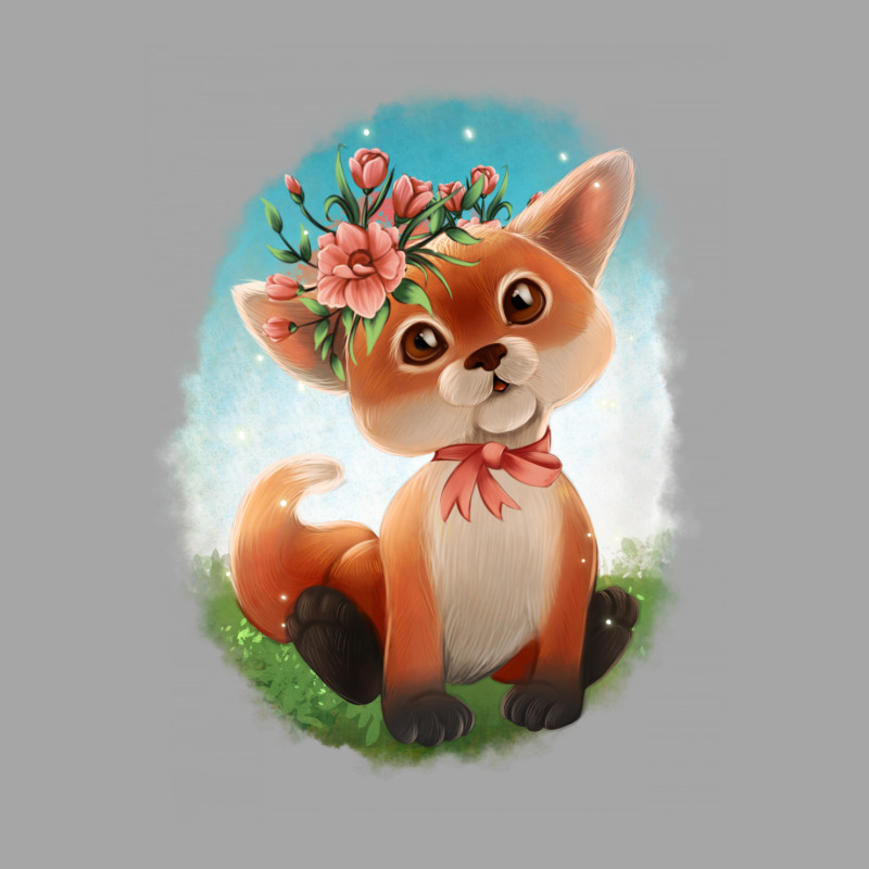 Baby Floral Fox Toddler Sweatshirt by Apollo | Artistshot