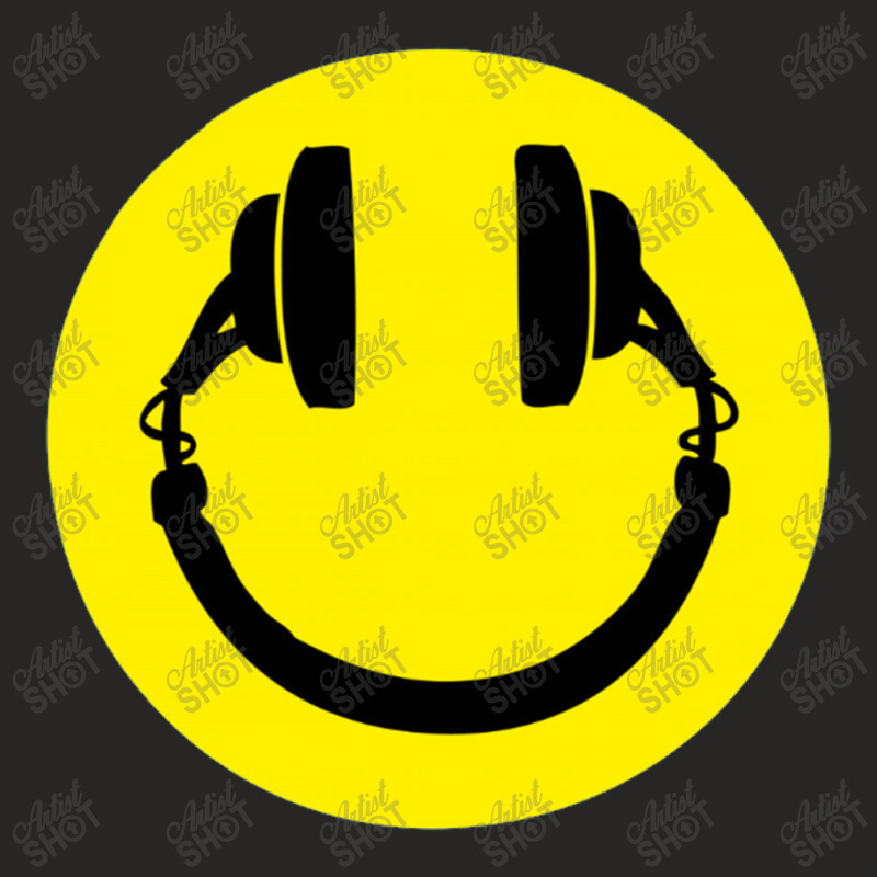 Smiley Headphones Ladies Fitted T-Shirt by ARpemie | Artistshot