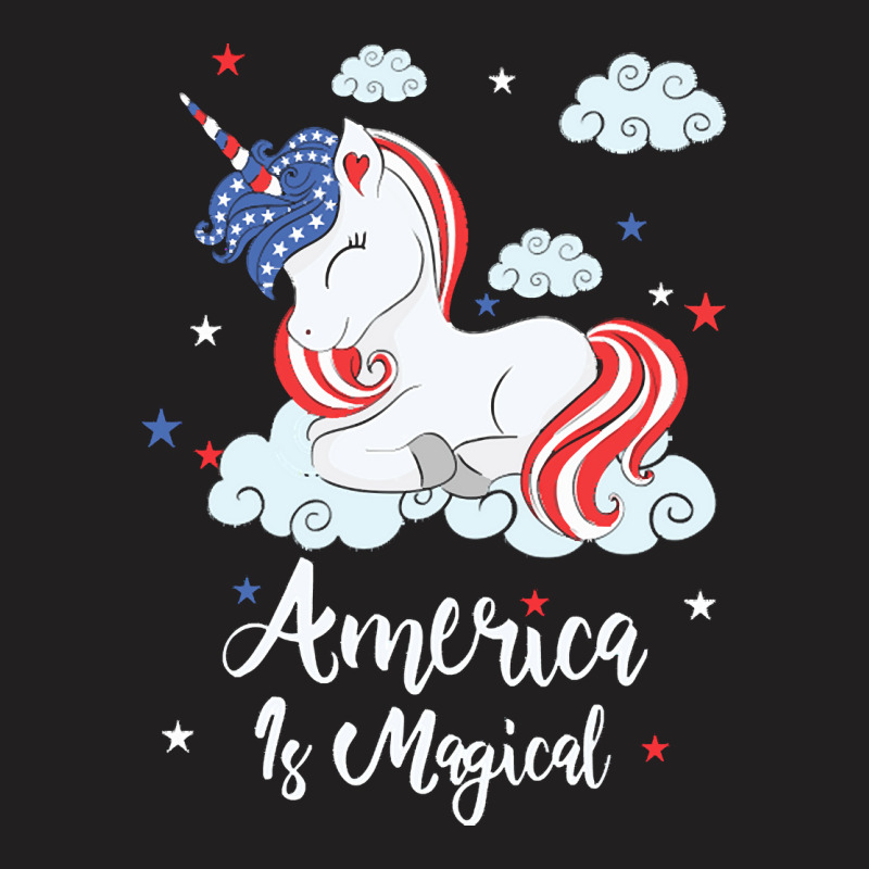 Independence Day T  Shirt Funny Unicorn America Is Magical T  Shirt T-shirt | Artistshot