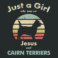 Dog Just A Girl Who Runs On Jesus And Cairn Terriers Puppy Pet Women's Triblend Scoop T-shirt | Artistshot