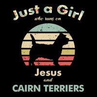 Dog Just A Girl Who Runs On Jesus And Cairn Terriers Puppy Pet Women's V-neck T-shirt | Artistshot