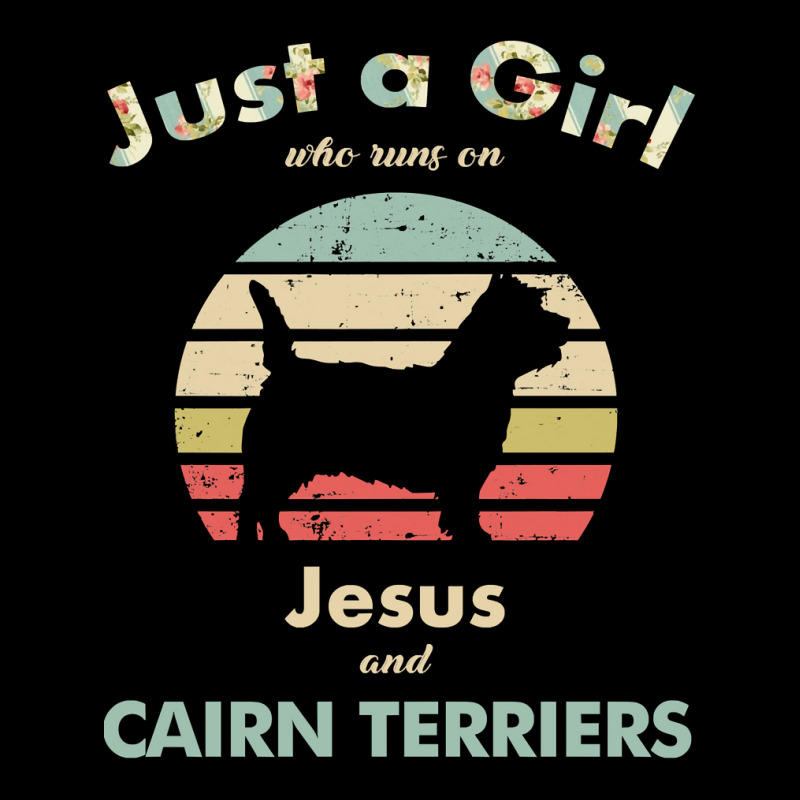 Dog Just A Girl Who Runs On Jesus And Cairn Terriers Puppy Pet Women's V-Neck T-Shirt by Jeanette | Artistshot