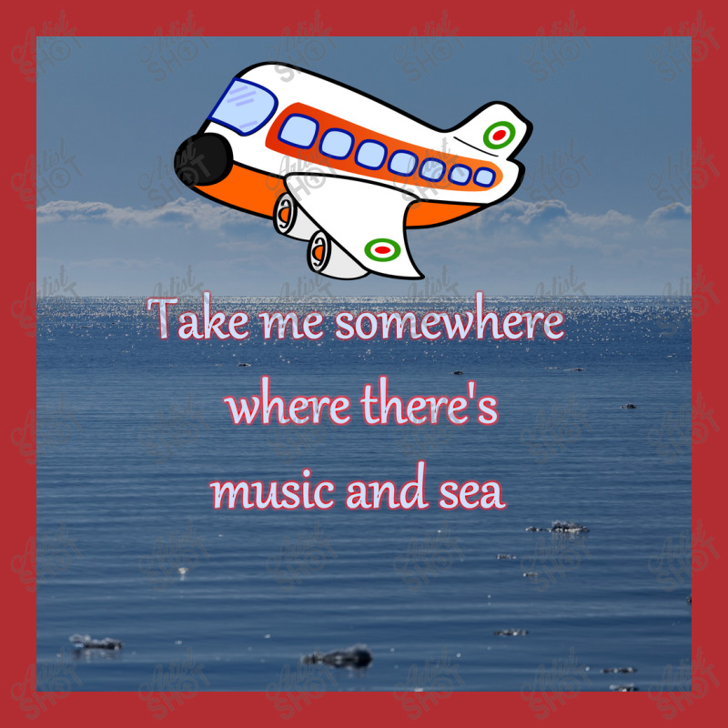 Take Me Somewhere Where There's Music And Sea Ladies Fitted T-Shirt by thappy | Artistshot