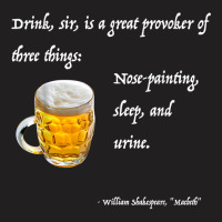 Mens Shakespeare Geek Macbeth Beer Quote T Shirt T-shirt | Artistshot