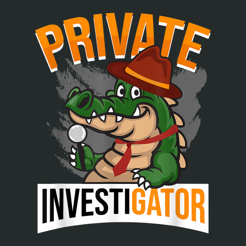 Alligator Dressed As Detective   Funny Private Investigator T Shirt Women's Triblend Scoop T-shirt by AshleyPenez | Artistshot