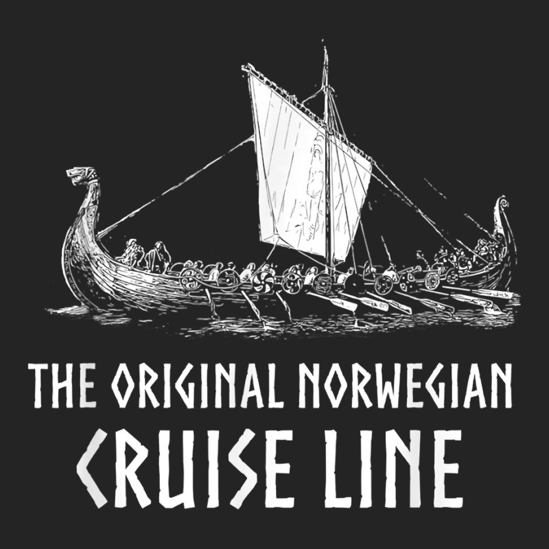 Mens Viking Ship Cruise Line   Nordic Mythology Longship Gift T Shirt 3/4 Sleeve Shirt | Artistshot