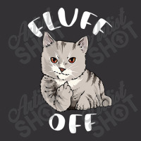 Funny Cat Flipping Off Middle Finger Fluff Off Anti People Vintage Short | Artistshot