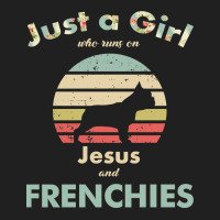 French Bulldog Frenchie Dog Just A Girl Who Runs On Jesus And French B Ladies Polo Shirt | Artistshot