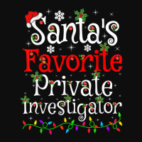 Funny Xmas Santa's Favorite Private Investigator Christmas T Shirt Crop Top | Artistshot