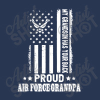 My Grandson Has Your Back Proud Air Force Grandpa Men Denim Jacket | Artistshot