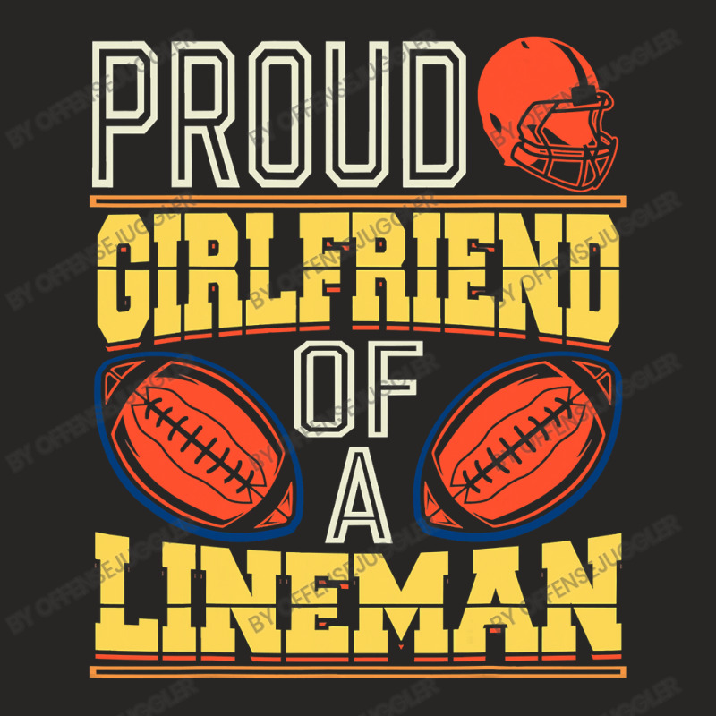 Football Funny Football Lineman Girlfriend 2 Ladies Fitted T-Shirt by offensejuggler | Artistshot