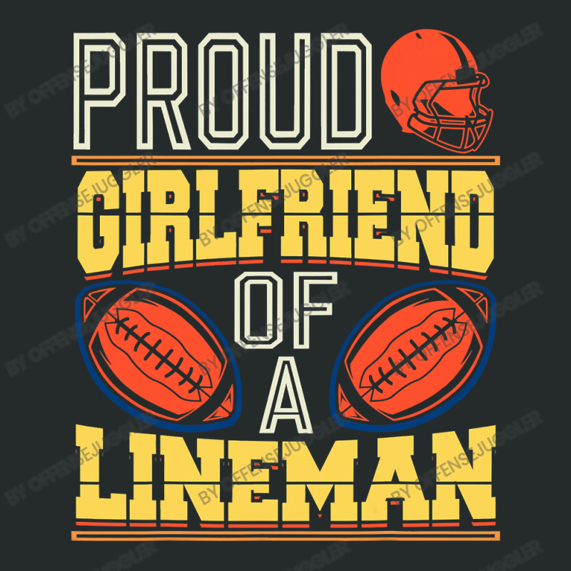 Football Funny Football Lineman Girlfriend 2 Women's Triblend Scoop T-shirt by offensejuggler | Artistshot