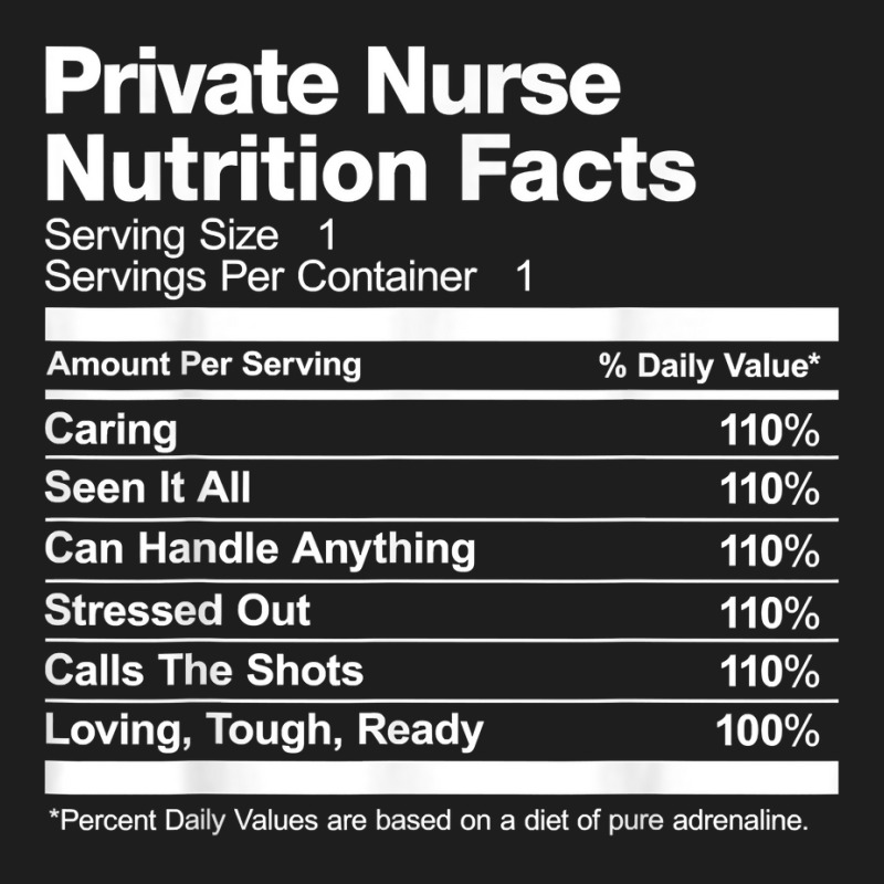 Mens Private Nurse Nutrition Facts Funny T Shirt Classic T-shirt by AshleyPenez | Artistshot