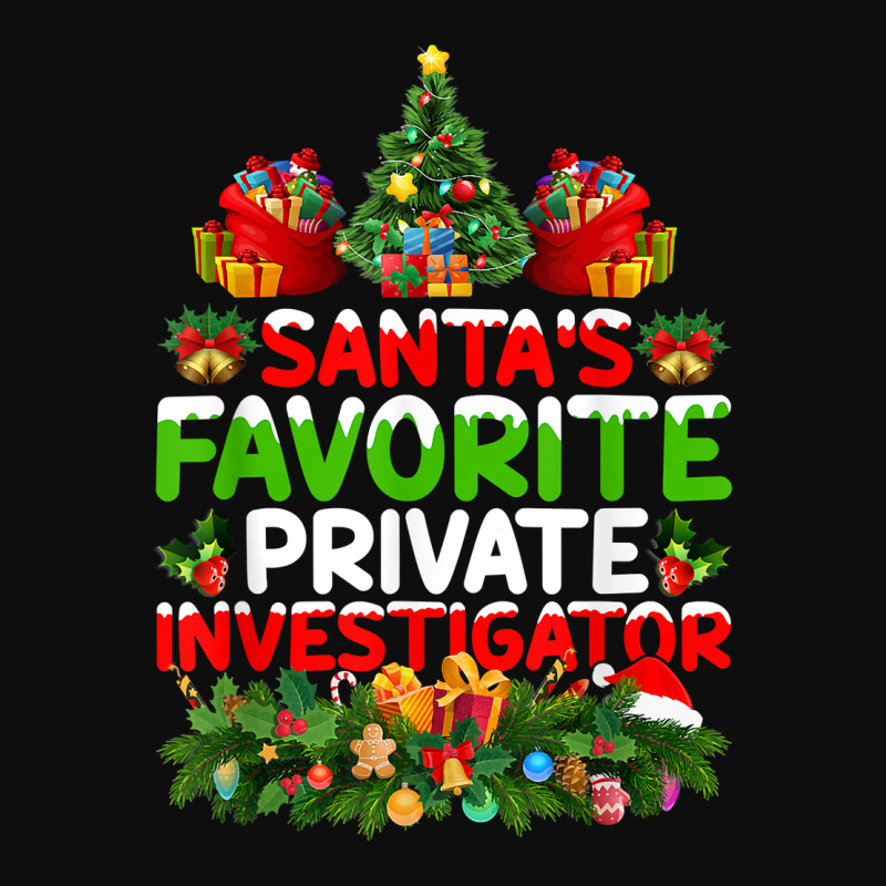 Lighting Santa's Favorite Private Investigator Christmas T Shirt Crop Top by MoczoTenleigh | Artistshot