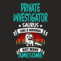 Private Investigator Saurus Like Normal T Rex Dinosaur T Shirt Ladies Fitted T-shirt | Artistshot