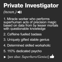 Private Investigator Job Definition Meaning Funny T Shirt Exclusive T-shirt | Artistshot