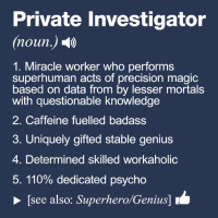 Private Investigator Job Definition Meaning Funny T Shirt Men Denim Jacket | Artistshot