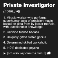 Private Investigator Job Definition Meaning Funny T Shirt Classic T-shirt | Artistshot