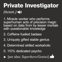 Private Investigator Job Definition Meaning Funny T Shirt Champion Hoodie | Artistshot