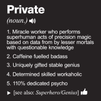 Private Job Definition Meaning Funny T Shirt Vintage Cap | Artistshot