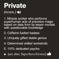 Private Job Definition Meaning Funny T Shirt Ladies Fitted T-shirt | Artistshot