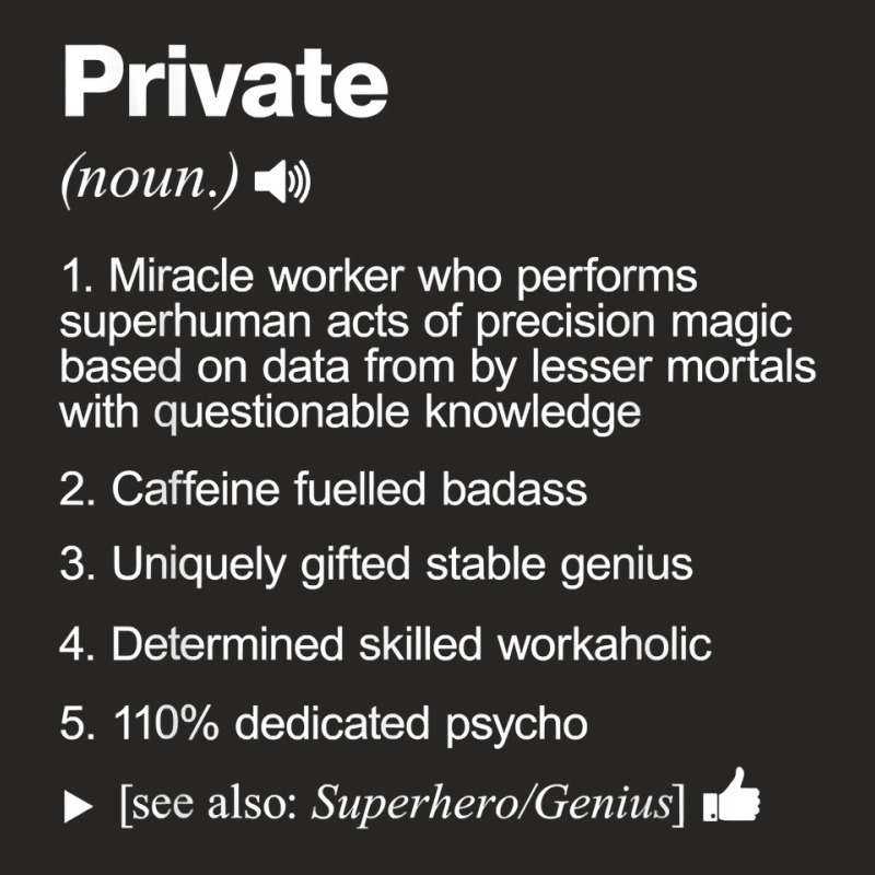 Private Job Definition Meaning Funny T Shirt Ladies Fitted T-Shirt by SchonbergerKamile | Artistshot