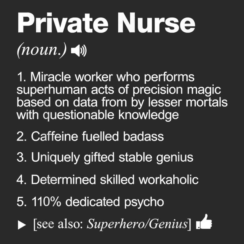 Private Nurse Job Definition Meaning Funny T Shirt Printed hat by SchonbergerKamile | Artistshot