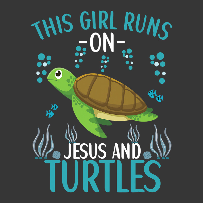 This Girl Runs On Jesus And Turtles Cute Sea Turtle Quote Toddler Hoodie by thutrang92 | Artistshot