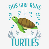 This Girl Runs On Jesus And Turtles Cute Sea Turtle Quote Adjustable Cap | Artistshot