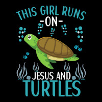 This Girl Runs On Jesus And Turtles Cute Sea Turtle Quote Youth Jogger | Artistshot