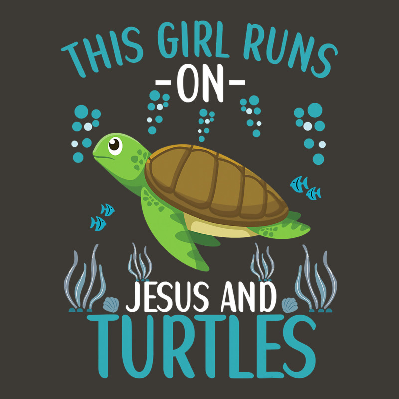 This Girl Runs On Jesus And Turtles Cute Sea Turtle Quote Bucket Hat by thutrang92 | Artistshot