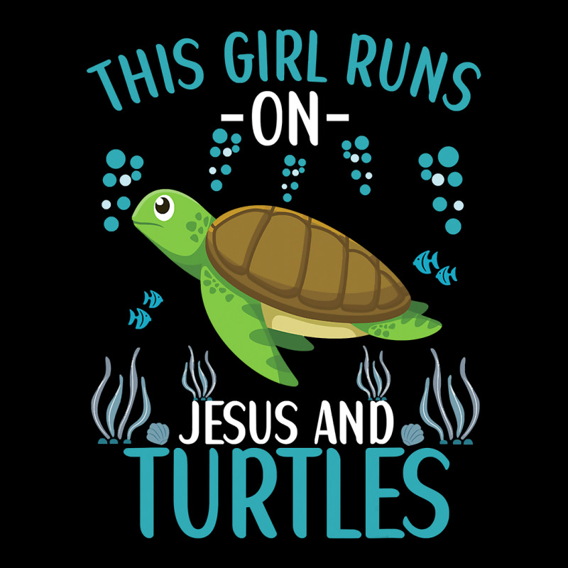 This Girl Runs On Jesus And Turtles Cute Sea Turtle Quote Youth Hoodie by thutrang92 | Artistshot