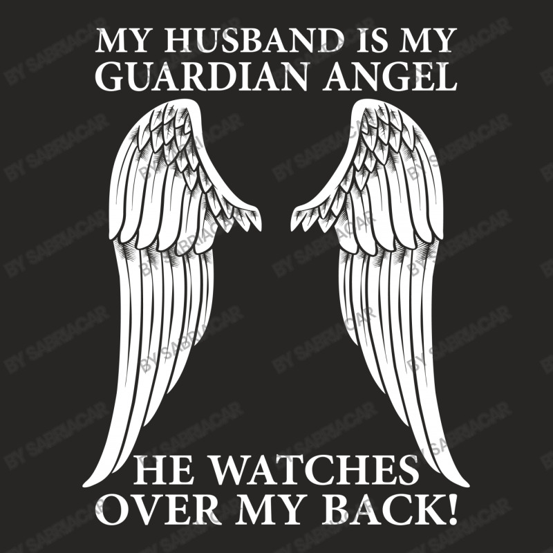 My Husband Is My Guardian Angel Ladies Fitted T-shirt | Artistshot