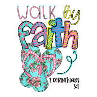 Walk By Faith Flip Flops Christian Jesus Bible Verse Summer T Shirt V-neck Tee | Artistshot