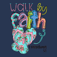 Walk By Faith Flip Flops Christian Jesus Bible Verse Summer T Shirt Men Denim Jacket | Artistshot