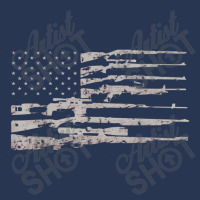 Big American Flag With Machine Guns 2a Flag Men Denim Jacket | Artistshot