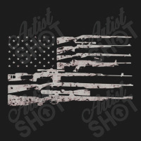 Big American Flag With Machine Guns 2a Flag Hoodie & Jogger Set | Artistshot