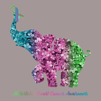 Elephant With Flower Metastatic Breast Cancer Awareness T Shirt Vintage Short | Artistshot